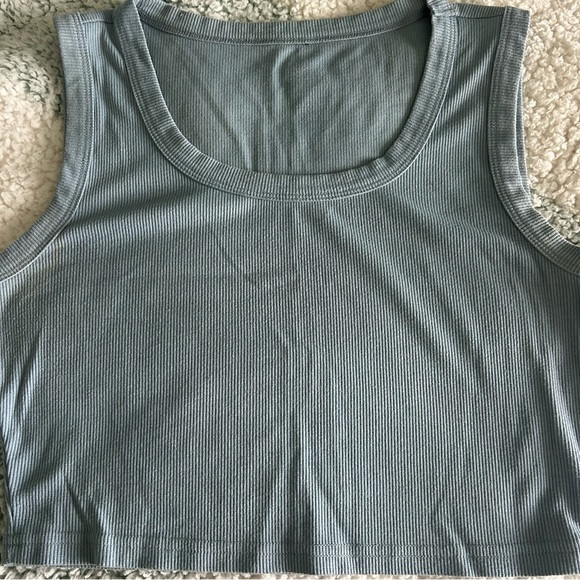 Blue Cropped Tank - Picture 2 of 4